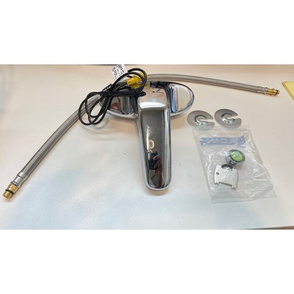 SLOAN EBF-650-BAT-TEE-CP-0.5GPM-MLM-IR-FCT Sensor Faucet Chrome, 3-Hole Low Arc - Picture 2 of 7